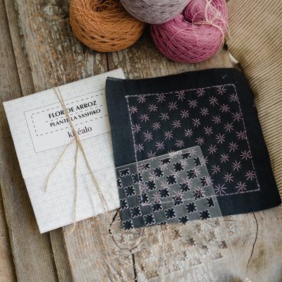 Plantilla Sashiko  Flor de arroz